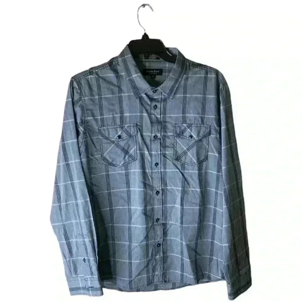 Eighty Eight Platinum Shirt Button Front Long Sleeves Men's Size XL Top